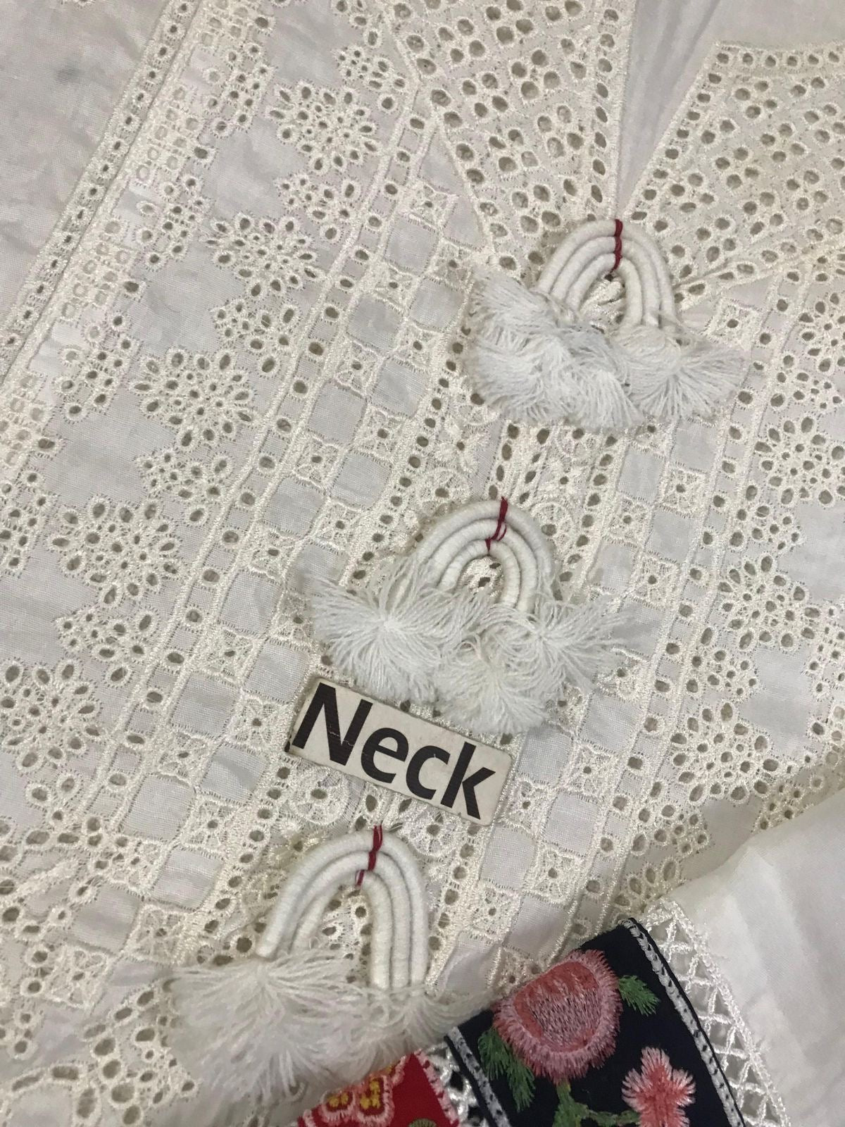 Premium Heavy Embroidered Lawn Suit with Chikankari Work Printed Net Dupatta