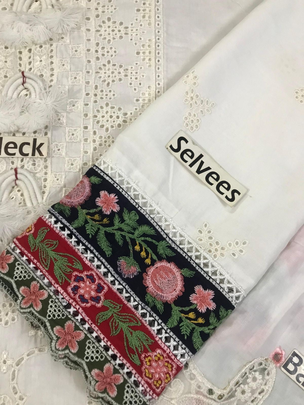 Premium Heavy Embroidered Lawn Suit with Chikankari Work Printed Net Dupatta